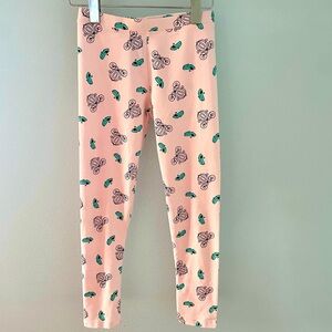 Disney Spotted zebra girls Cinderella Pink Leggings size large 10
